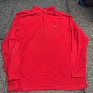 Columbia Men’s Red Quarter Zip Sweater sweatshirt Size XL